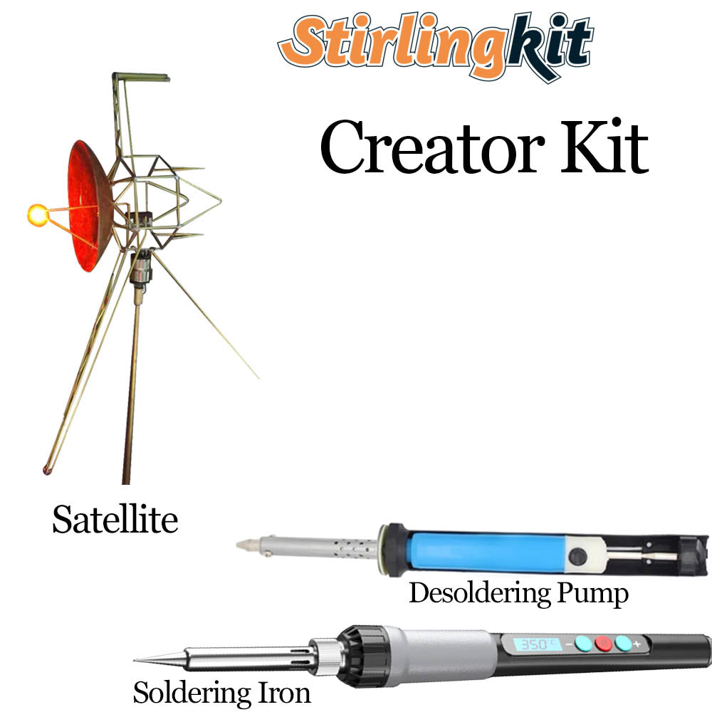 Build Your Own Sci-fi Satellite LED Circuit Sculpture Model Kits - stirlingkit