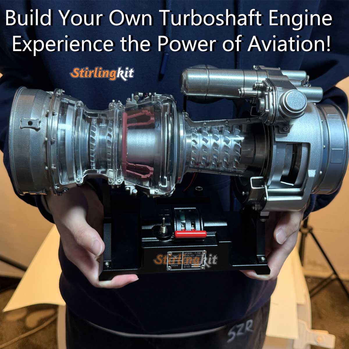 Teching T700 DIY Turboshaft Engine Model Build Your Own Military Engine Kit for Adults DM136 - stirlingkit