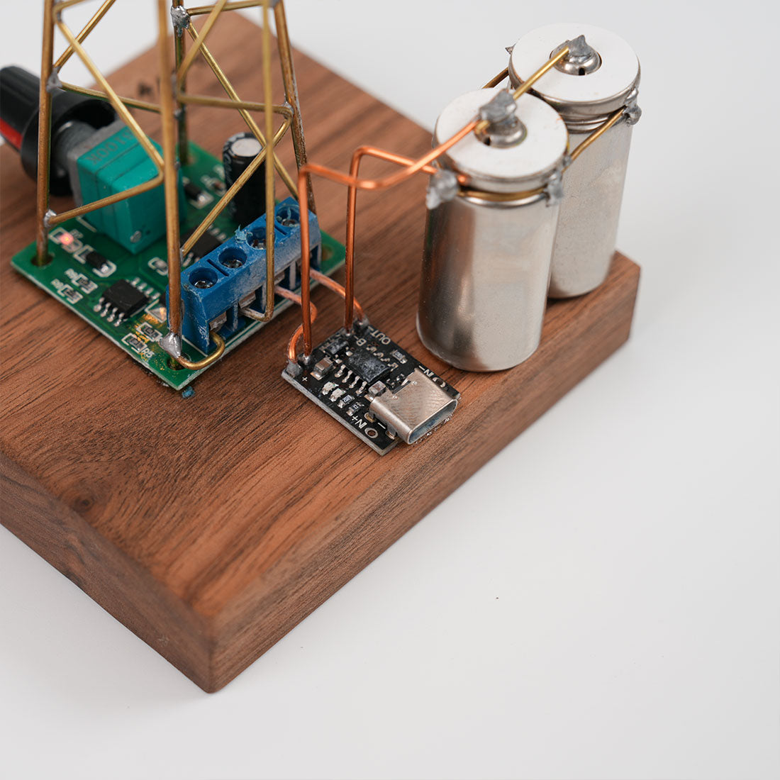Build Your Own Windmill Desk Lamp DIY Kits Circuit Sculpture Model - stirlingkit