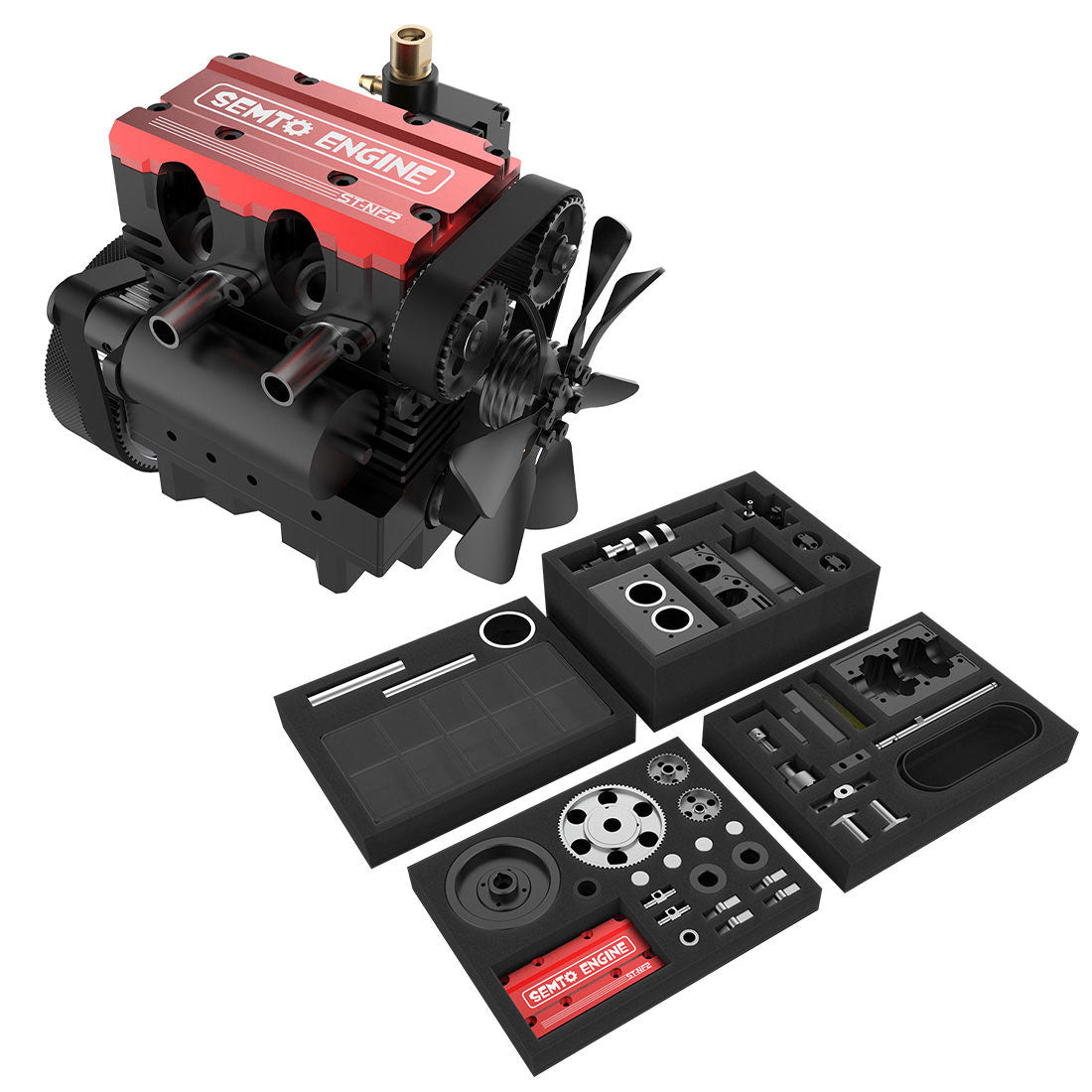 Toyan DIY Four Stroke Methanol RC Engine For RC Car Boat Plane FS-S100AC - stirlingkit