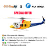 FLYWING BELL-412-V4 RC Military Rescue Helicopter 470-Class 2.4G 6CH RTF RC Airplane Model
