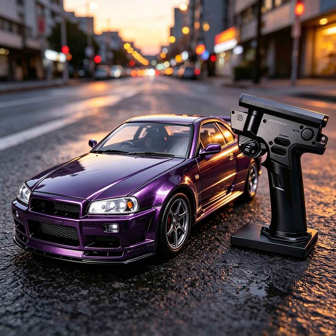 Capo GTR SkyLine GT-R R34 Drift Car Model Building kits 1/8 Scale 2.4Ghz