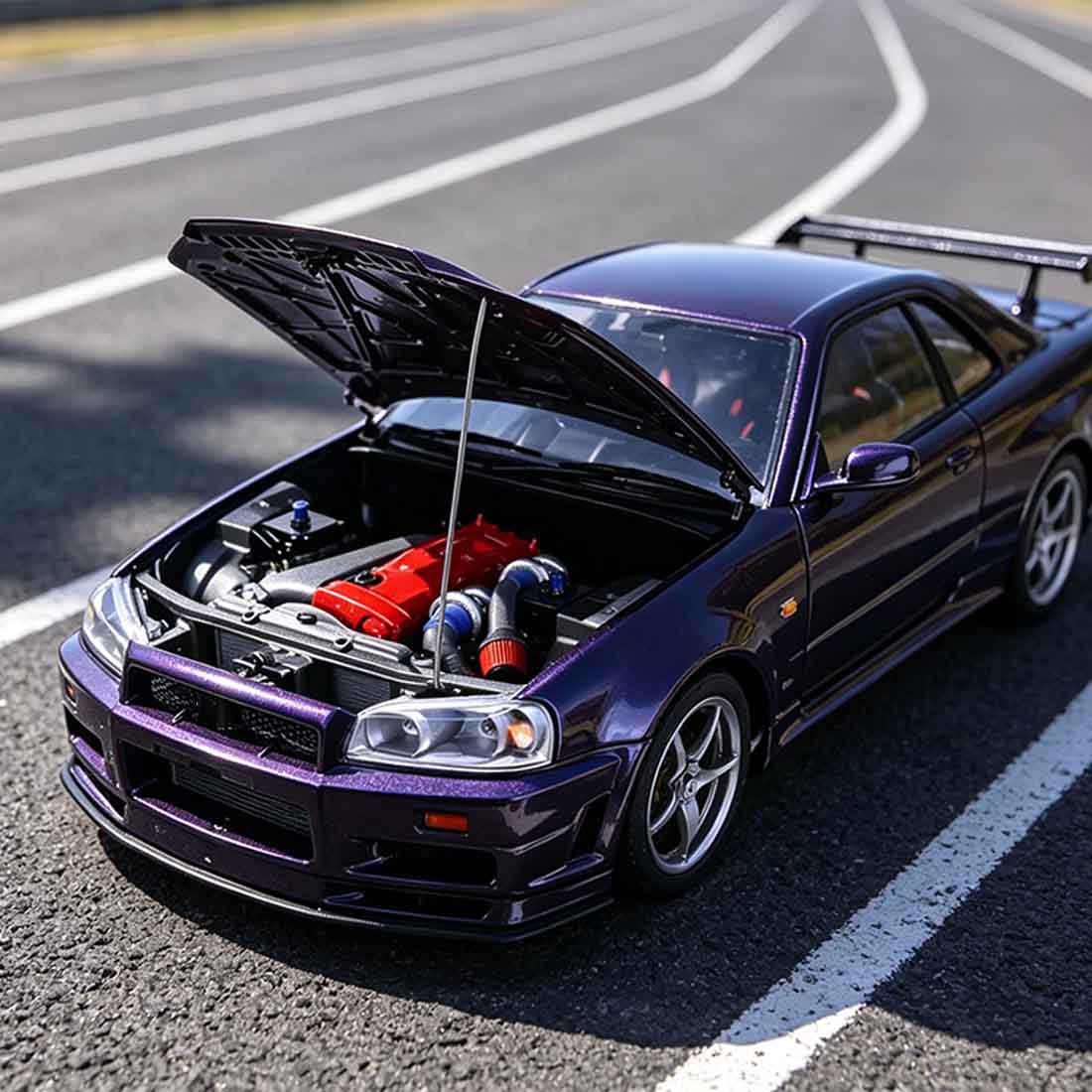 Capo GTR SkyLine GT-R R34 Drift Car Model Building kits 1/8 Scale 2.4Ghz