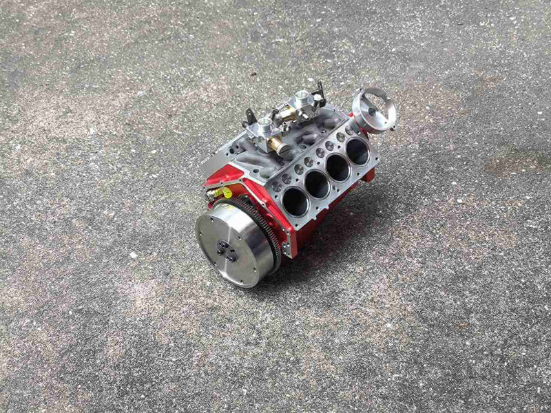 CISON 1/6 Gas Flathead V8 Engine Small Block Engine Model Kits Water ...
