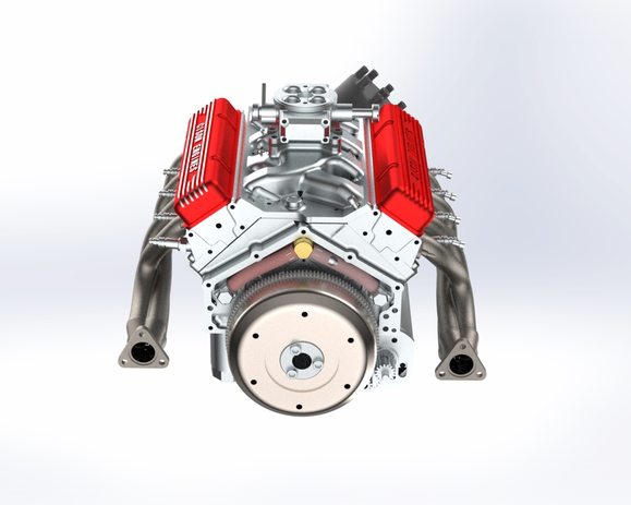 CISON Gasoline OHV V8 Small-block Engine Model Kits 4-Stroke 44cc Water-Cooled 1/6 - stirlingkit