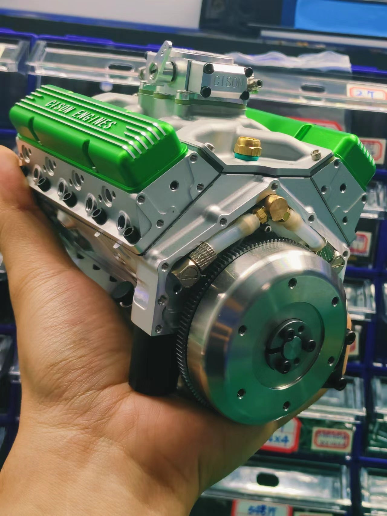 CISON Gasoline OHV V8 Small-block Engine Model Kits 4-Stroke 44cc Water ...