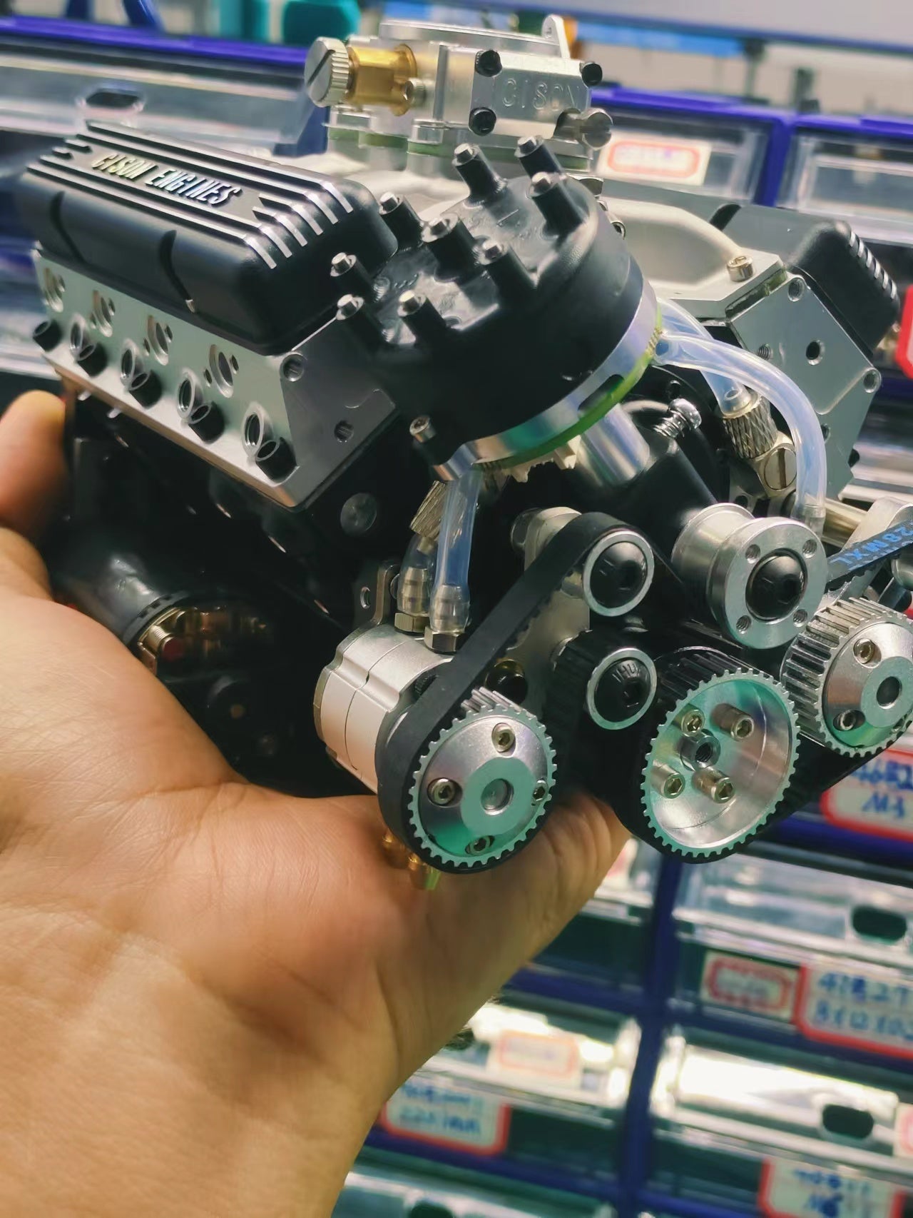 CISON Gasoline OHV V8 Small-block Engine Model Kits 4-Stroke 44cc Water ...