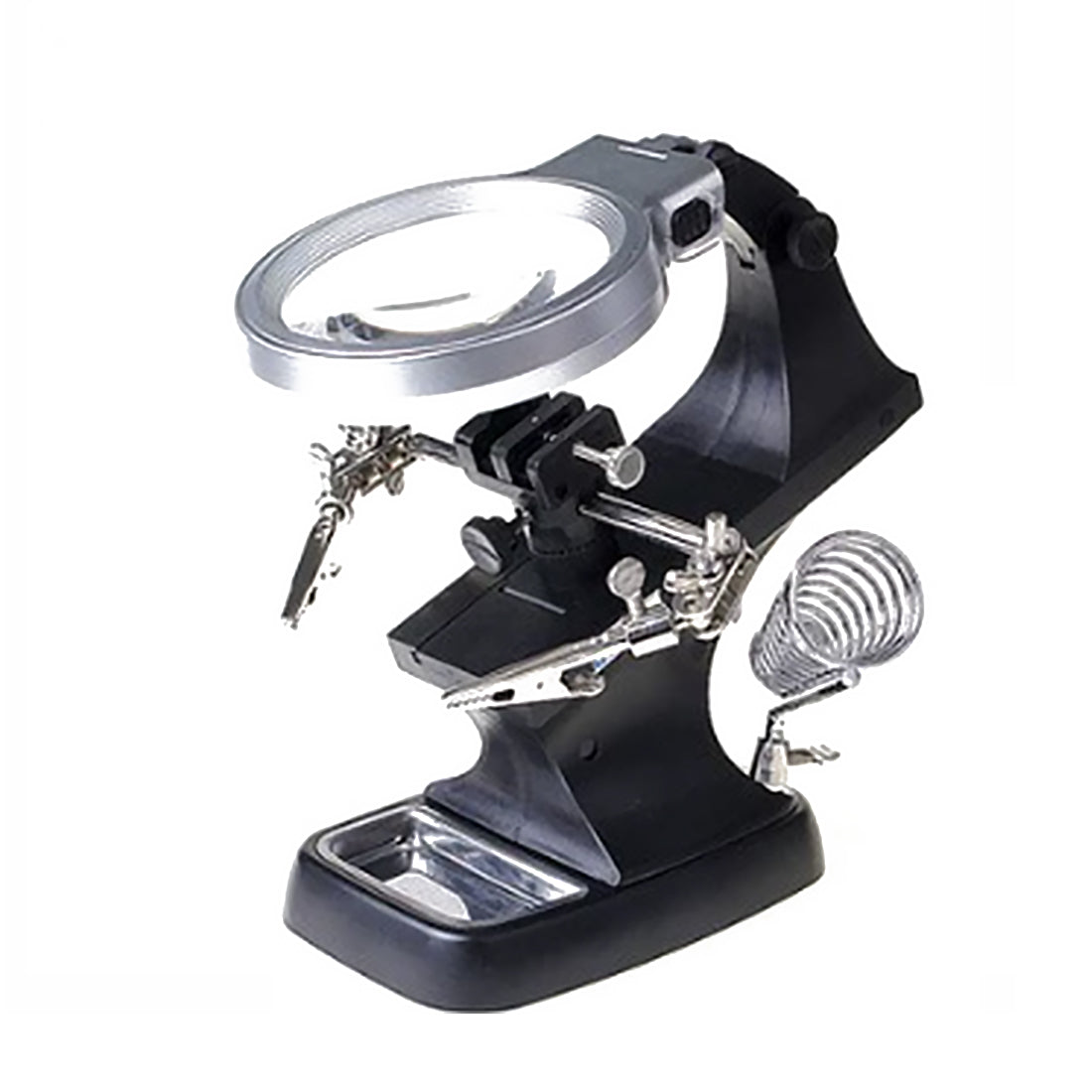 Desktop Magnifying Glass Station with 3X/4.5X Lenses & Helping Hands
