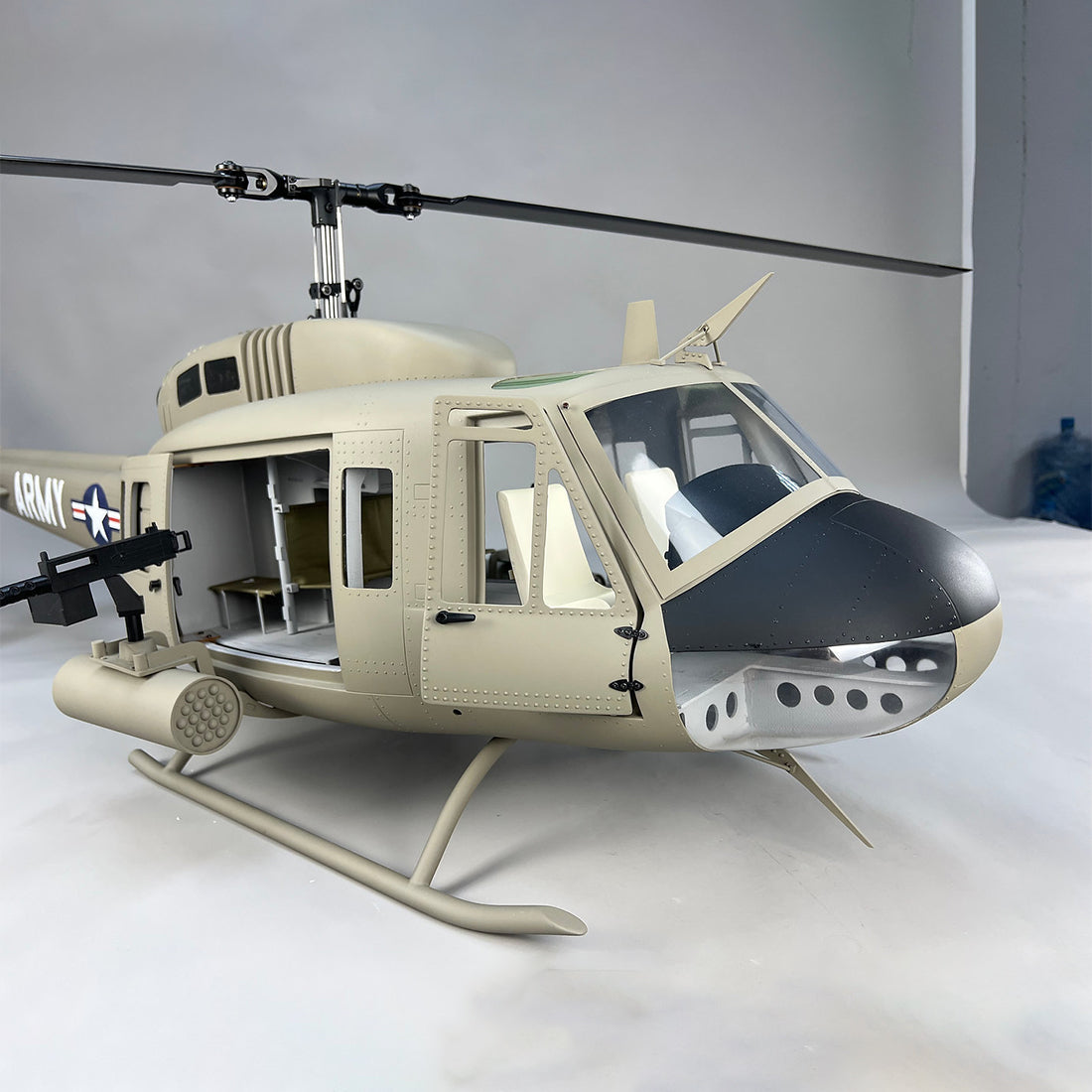 800 Size Huey UH-1D Large Scale RC Helicopter with H1 PRO Flight Controller - stirlingkit
