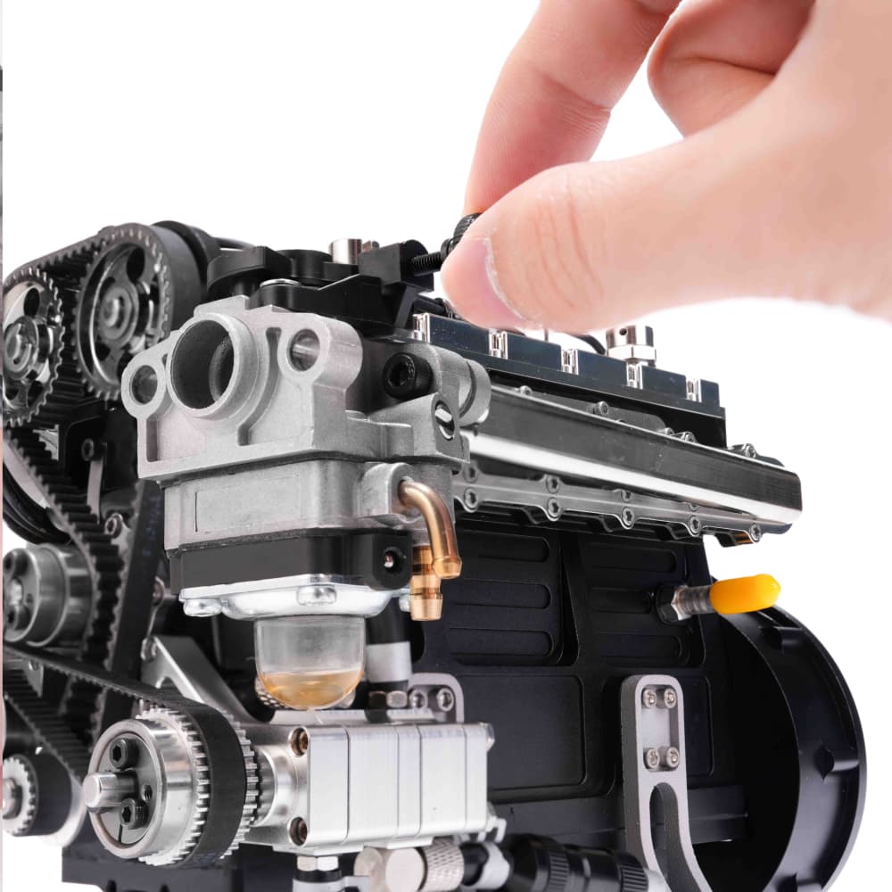 Enjomor 28cc Inline-6 DOHC Gas Engine Model (Water-Cooled, 4-Stroke, Electric Start) - stirlingkit