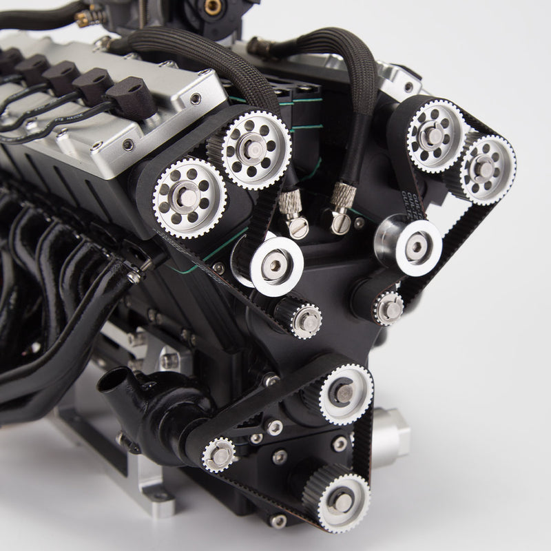 Working Model V12 Engine ENJOMOR V12 GS-V12 72CC Large Scale V12 DOHC Four-Stroke Gasoline ...