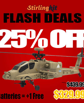 WOLFBUSH & YU XIANG F11-N AH64 RC Apache Attack Helicopter 6G/3D with Optical Flow Altitude 1/32 Hold RTF