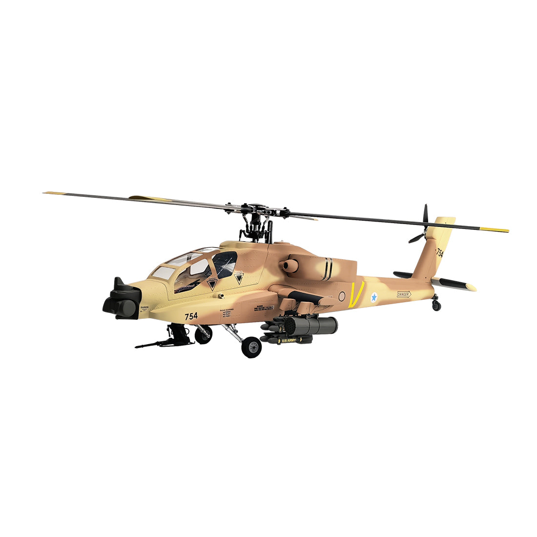 FLISHRC FL500 AH-64 500-Class Large Scale GPS RC Helicopter Model 2.4G 6CH - stirlingkit