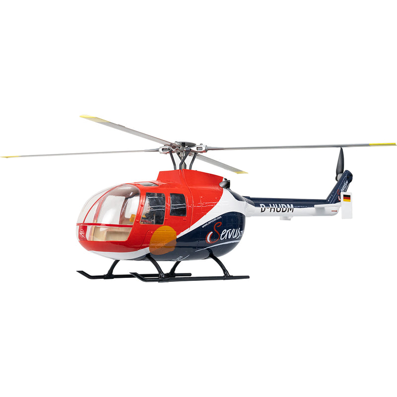 FLYWING BO105 470 Size Scale GPS Heli Drone 2.4G 6CH Big Military RC Helicopter With H1 Flight Controller - stirlingkit