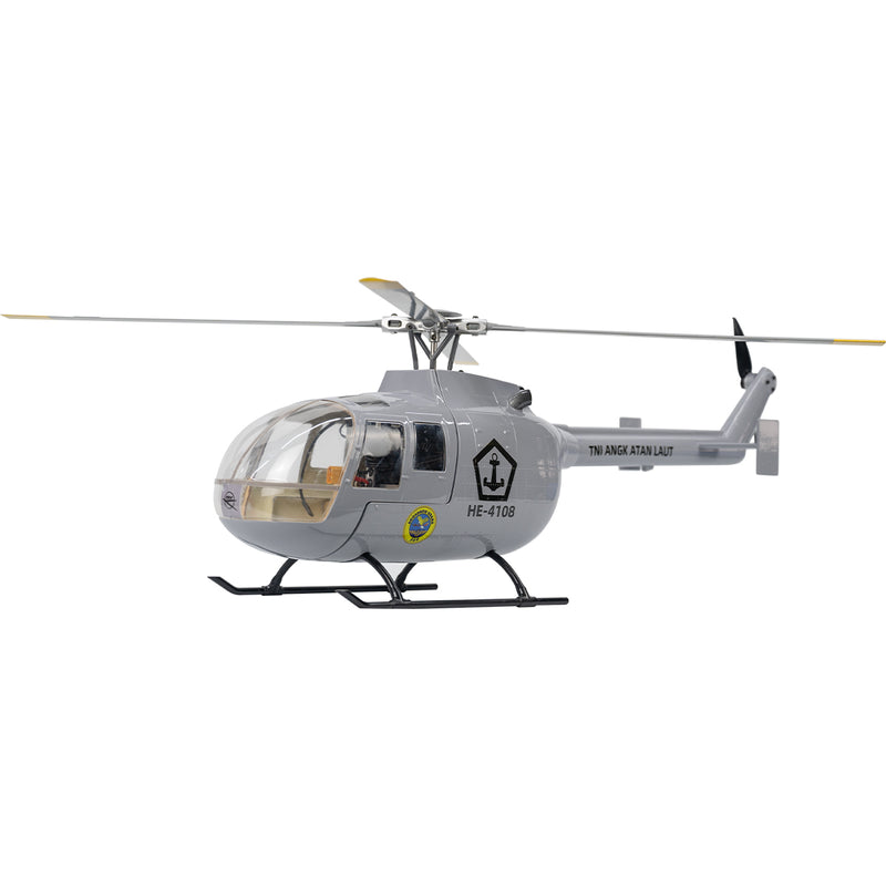 FLYWING BO105 470 Size Scale GPS Heli Drone 2.4G 6CH Big Military RC Helicopter With H1 Flight Controller - stirlingkit