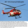 FLYWING BO105 470 Size Scale GPS Heli Drone 2.4G 6CH Big Military RC Helicopter With H1 Flight Controller