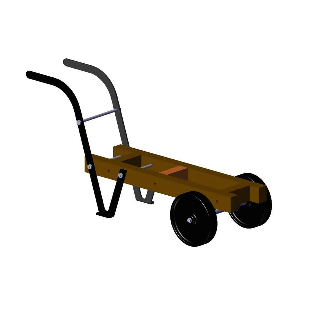 Two Wheel Trolley for RETROL & OKMO L-D Miniature Single-Cylinder 4-Stroke Stationary Engine Model - stirlingkit