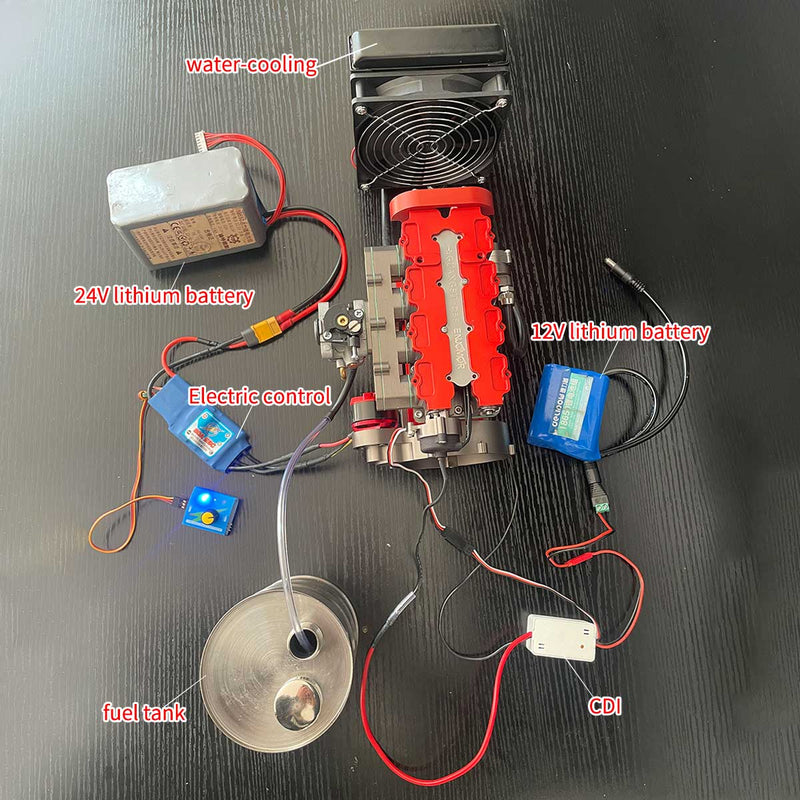 Water Cooled Radiator Cooling Sets for ENJOMOR GS-L4 Engine - stirlingkit