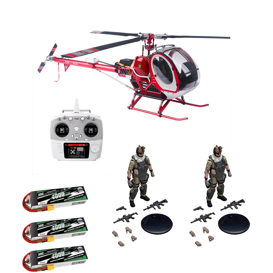 JCZK 300C PRO 12CH Super Simulation Smart RC Helicopter RTF With GPS One-key Return Hover H1 Pro Flight Control Flybarless - stirlingkit