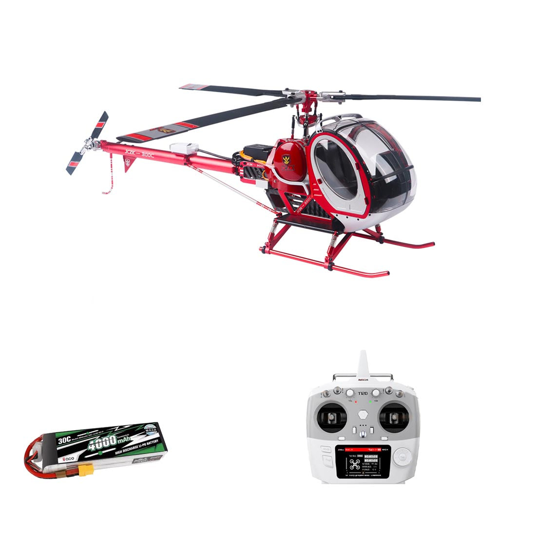 JCZK 300C PRO 12CH Super Simulation Smart RC Helicopter RTF With GPS One-key Return Hover H1 Pro Flight Control Flybarless