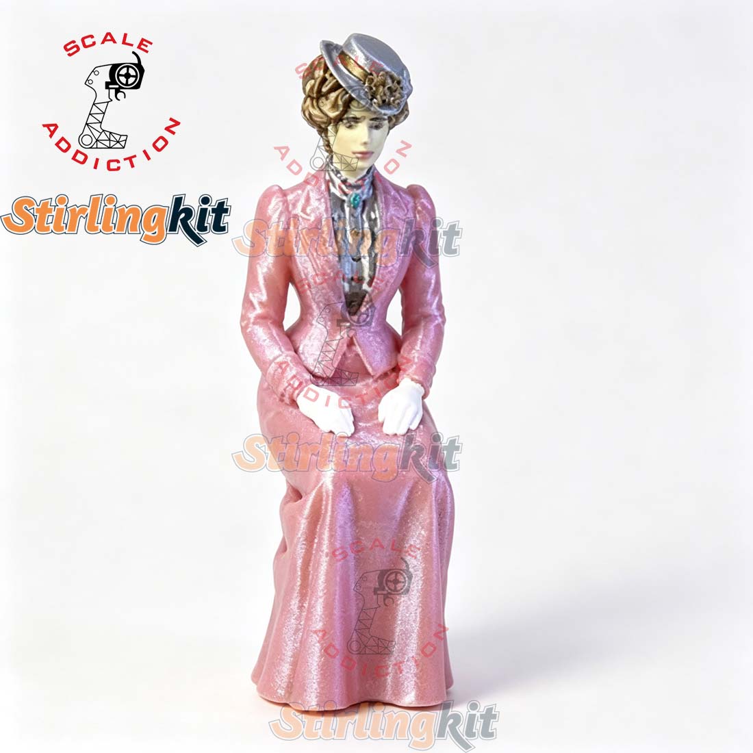 Lady & Gentleman Figures The Victorian Passenger Set for TECHING DM229 First Automobile Model Kits - stirlingkit
