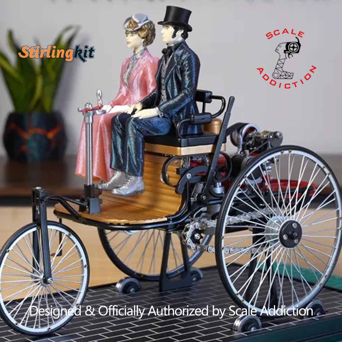 Lady & Gentleman Figures The Victorian Passenger Set for TECHING DM229 First Automobile Model Kits