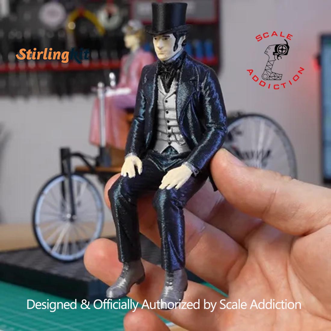Lady & Gentleman Figures The Victorian Passenger Set for TECHING DM229 First Automobile Model Kits