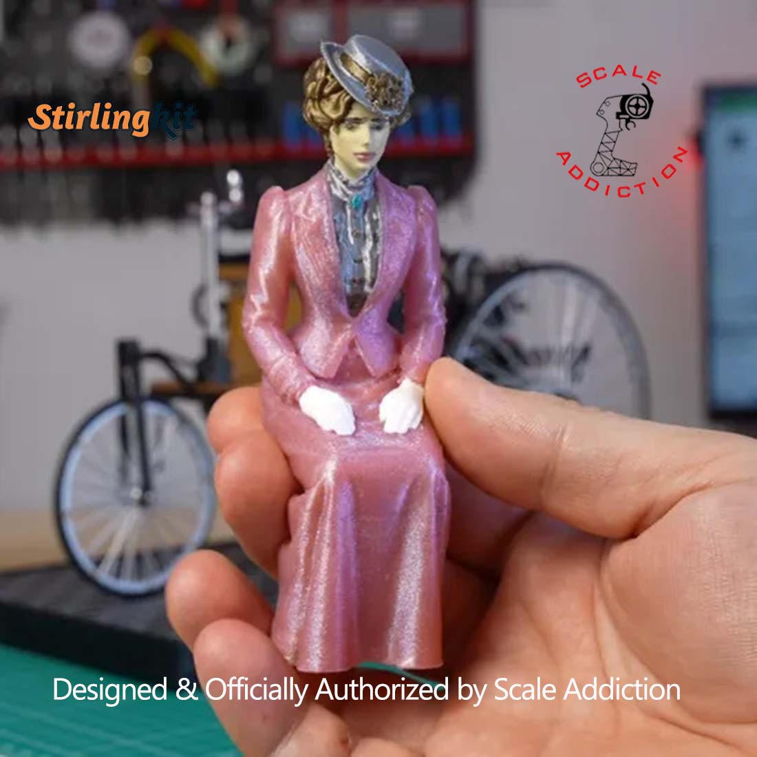 Lady & Gentleman Figures The Victorian Passenger Set for TECHING DM229 First Automobile Model Kits