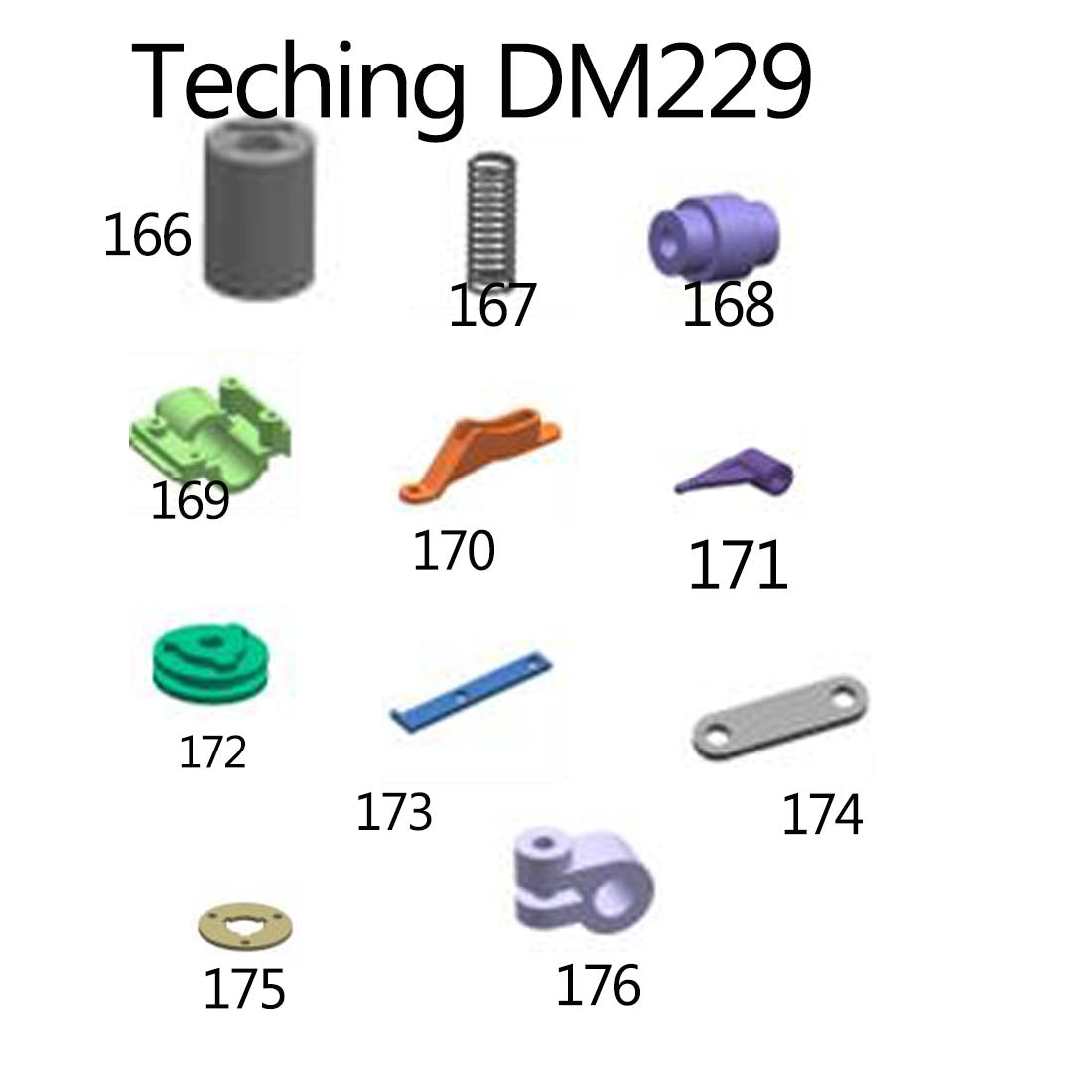 Maintenance Spares Pack for Teching DM229 World First Car Model Kits - stirlingkit