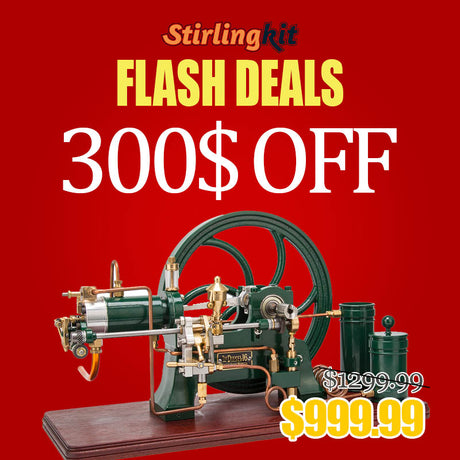 RETROL 16cc Horizontal 4-Stroke Diesel Stationary Engine Model Water-Cooled ICE Engine D16