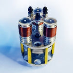Mini Duke Engines – 3 Cylinder 4 Stroke Brushless Axial Piston Engine Electromagnetic Motor - stirlingkit