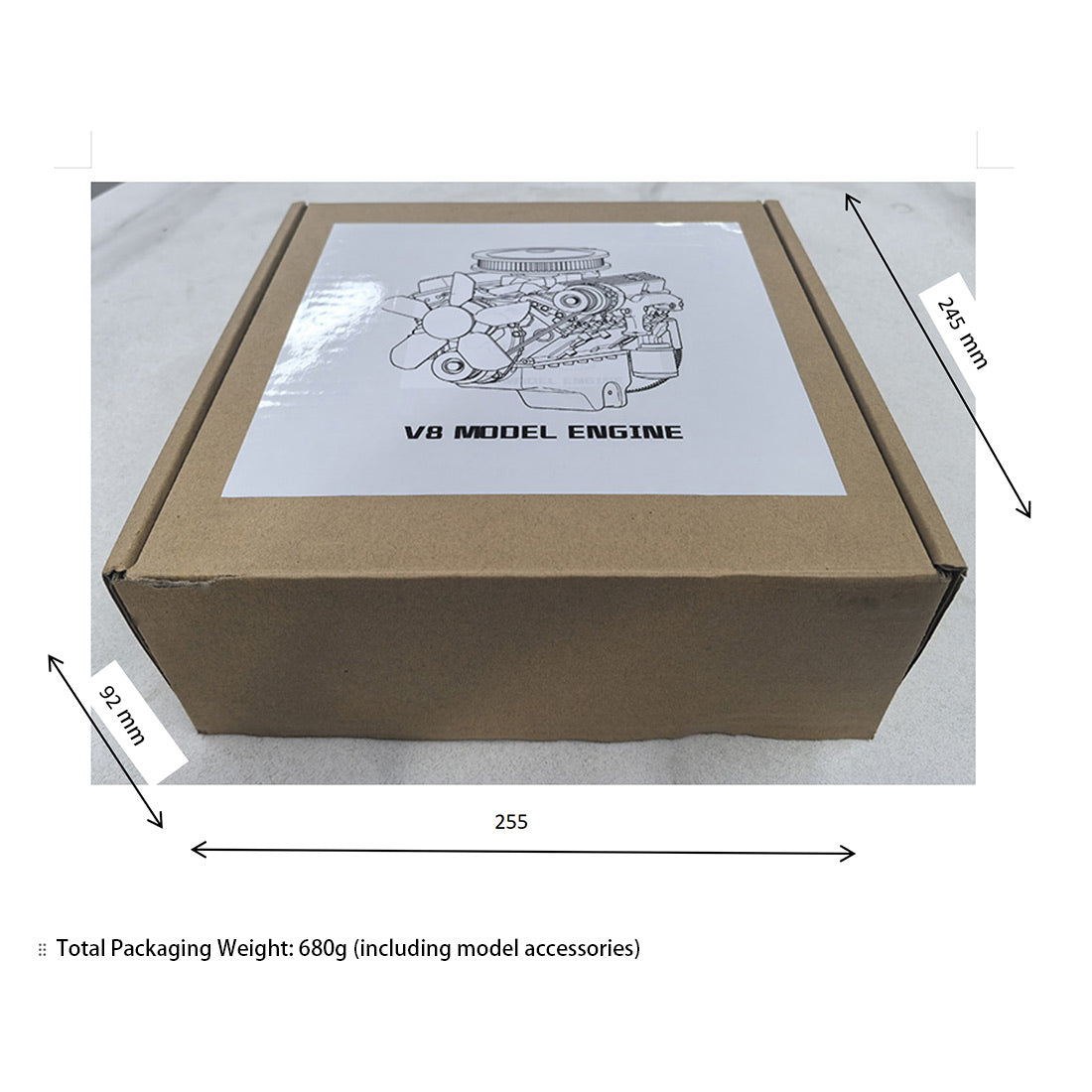 ENJOMOR 1/6 Scale Big Block V8 Engine Kits That Works Fully 3D Printed - stirlingkit