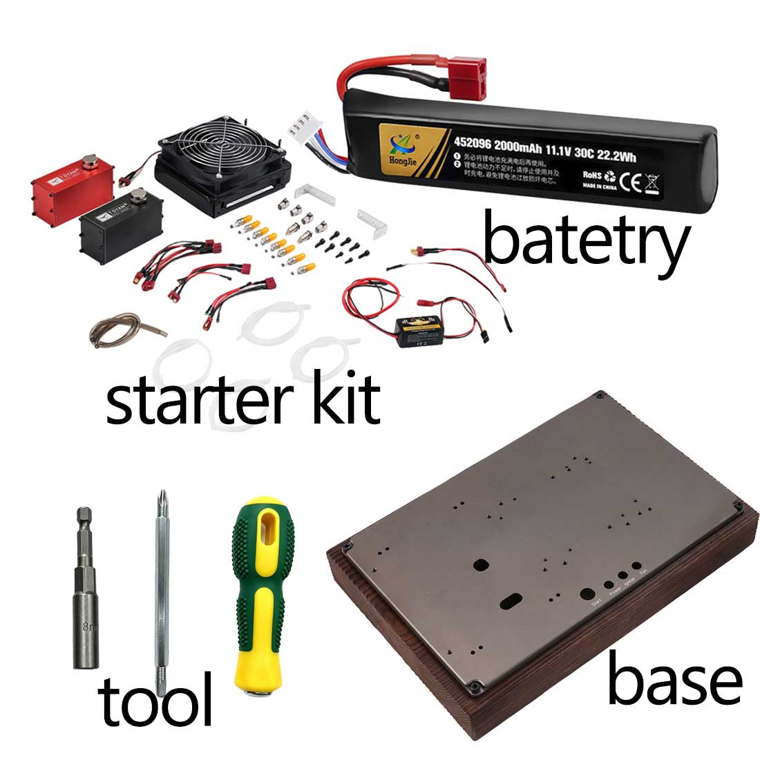 Base for TOYAN V8 FS-V800WGPC Gasoline Engine Model Kits ( New Version) Upgrade