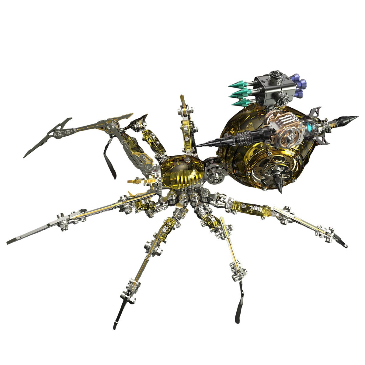 Punk 3D Metal War Spider King Assembly Mechanical Fantasy Model Building Kits - stirlingkit