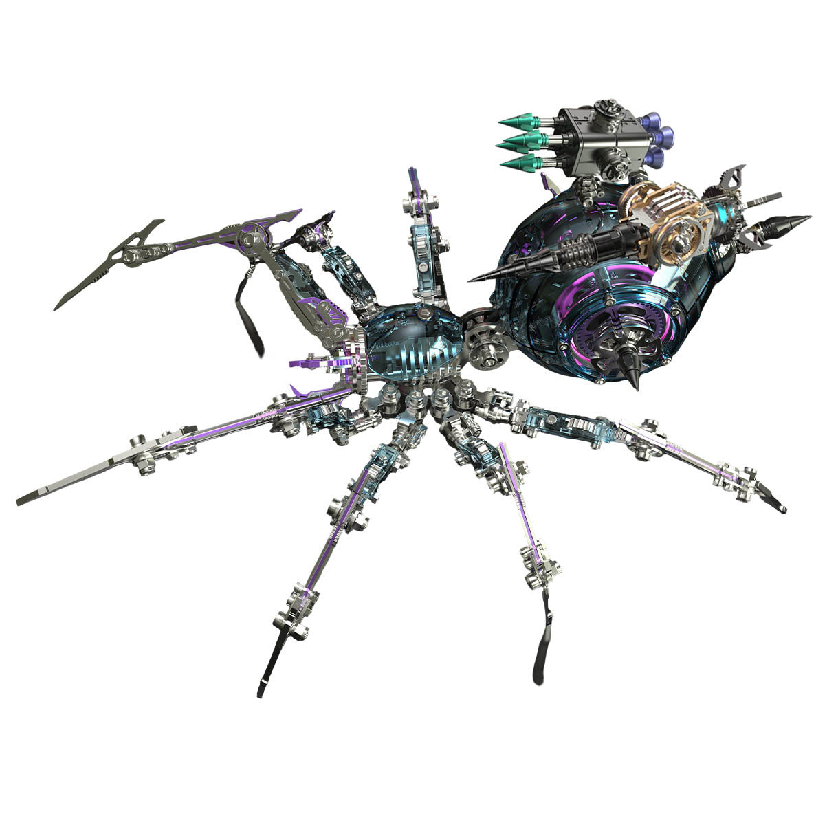 Punk 3D Metal War Spider King Assembly Mechanical Fantasy Model Building Kits - stirlingkit