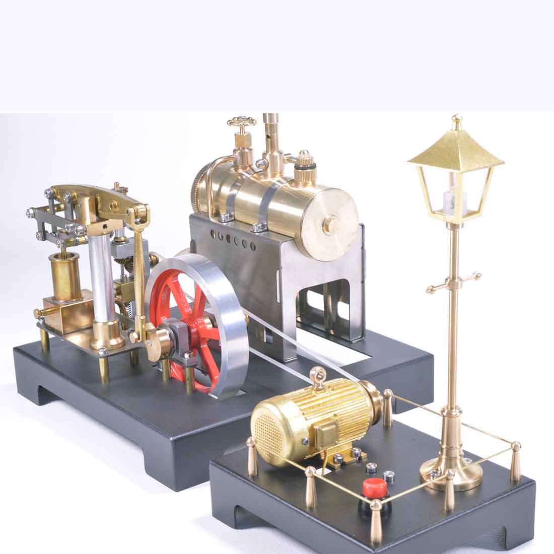 RETROL DIY Steam Beam Engine Model with Boiler & Centrifugal Flyball Governor Model Assembly Kit - stirlingkit