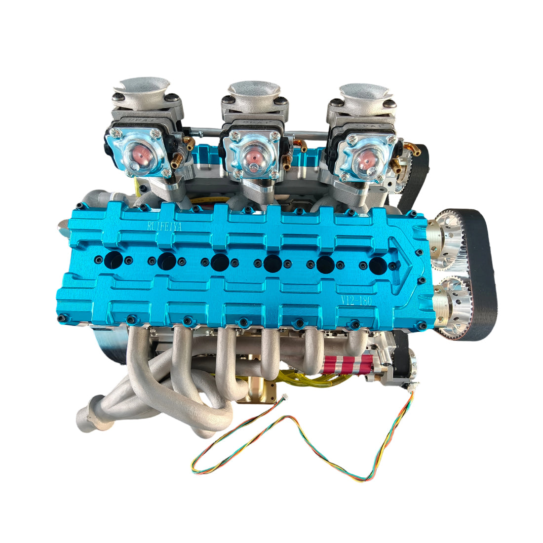 RUIFEIYA V12-180 Gas V12 Engine Model 180cc DOHC 1/4 Scale High Performance Model Engine - stirlingkit