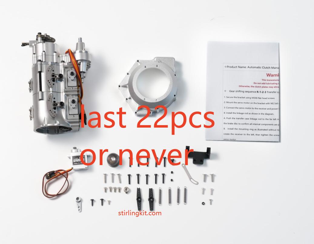 6-Speed Transmission with High/Low Range for CISON V8 Engine Model Kits V8-440 - stirlingkit