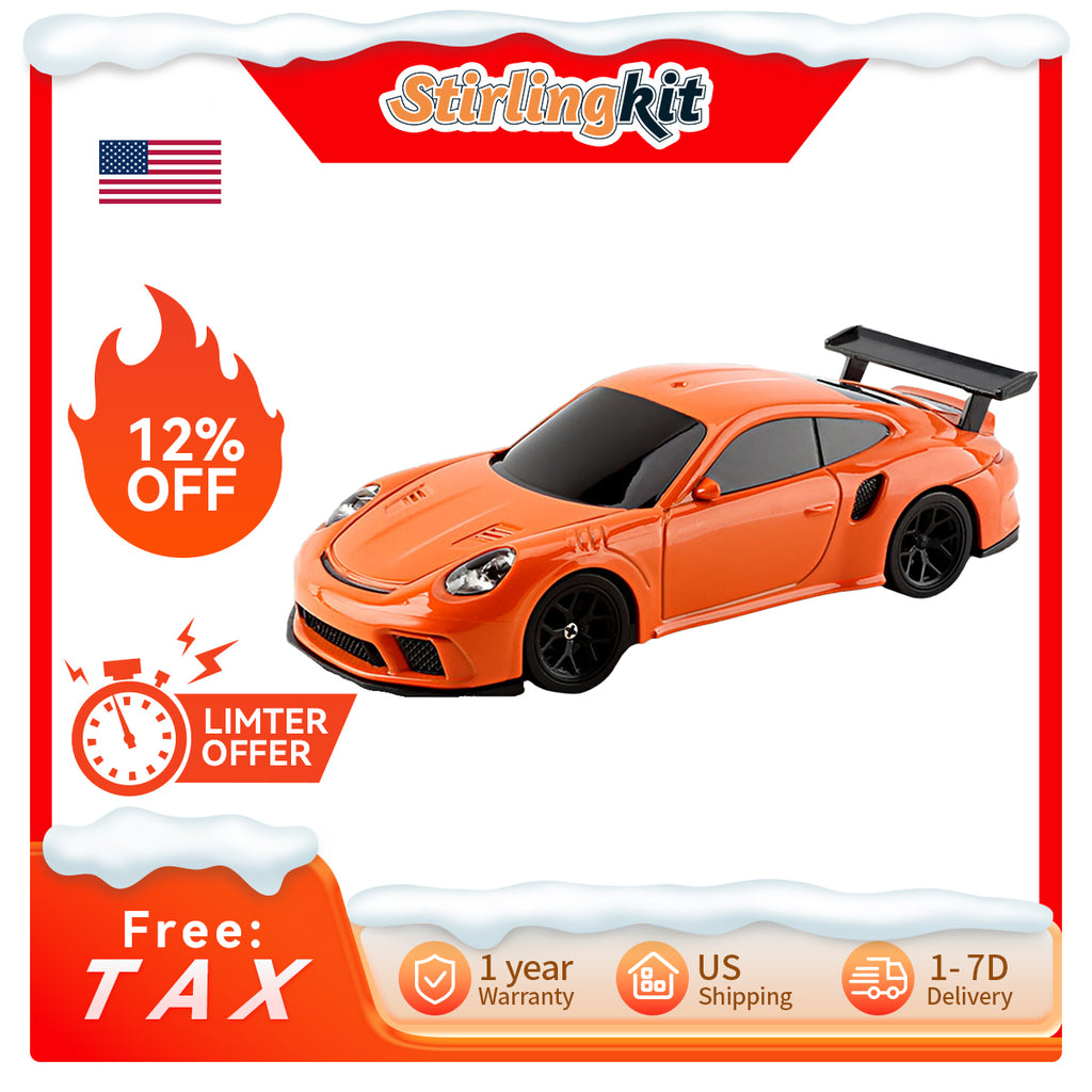 1/43 Scale 2.4G RC Drift Car 4WD 15km/h Mini Racing Car Model with Lights Kit - stirlingkit