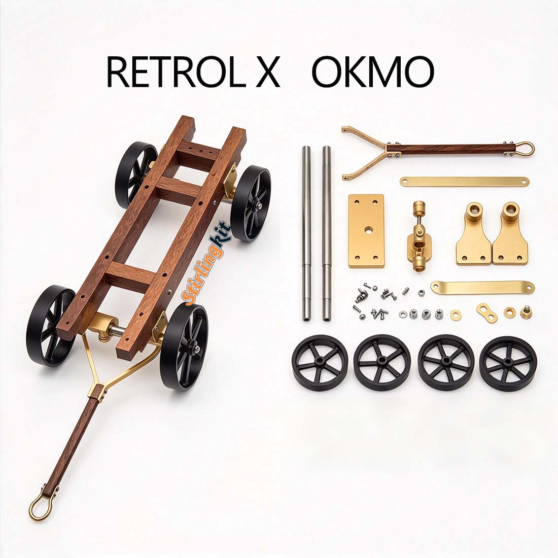 ST-02 Steerable Engine Cart Kits For Retrol x OKMO B02 / B03 / B04 Hit And Miss Engine Model