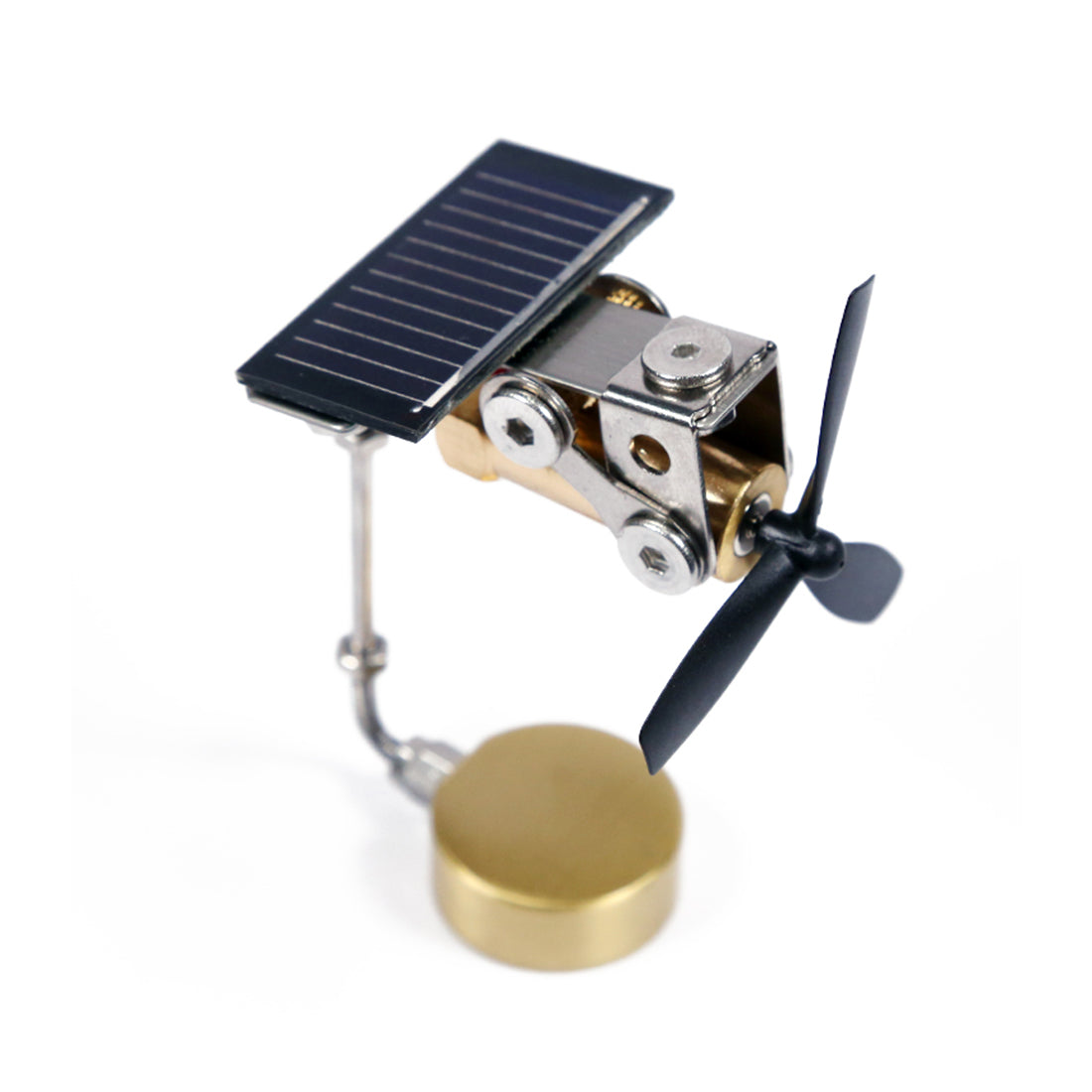 Stark Double Blades Windmill Car Mount Motor Solar Powered Toy Scientific Toy - stirlingkit