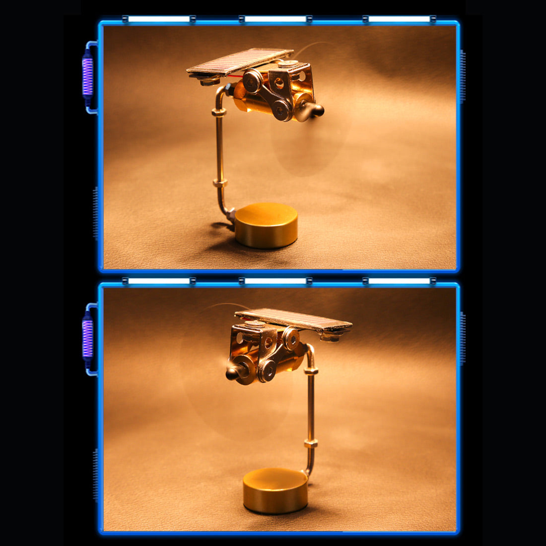 Stark Double Blades Windmill Car Mount Motor Solar Powered Toy Scientific Toy - stirlingkit