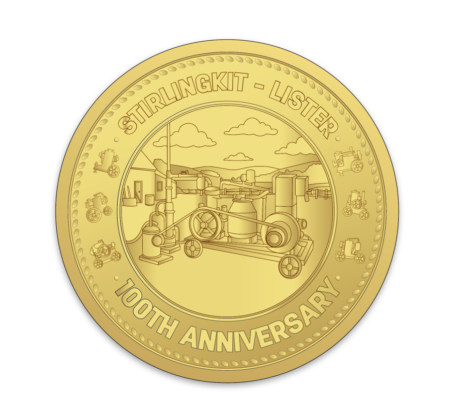 100th Anniversary Stationary Engine Coin for Stirlingkit VIP Customers - stirlingkit