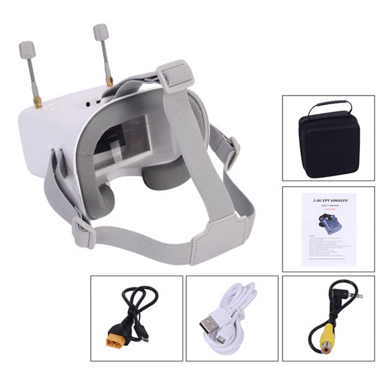 008D PRO FPV HD Goggles with Drone View DVR For Yuxiang Apache F11-s RC Helicopter - stirlingkit