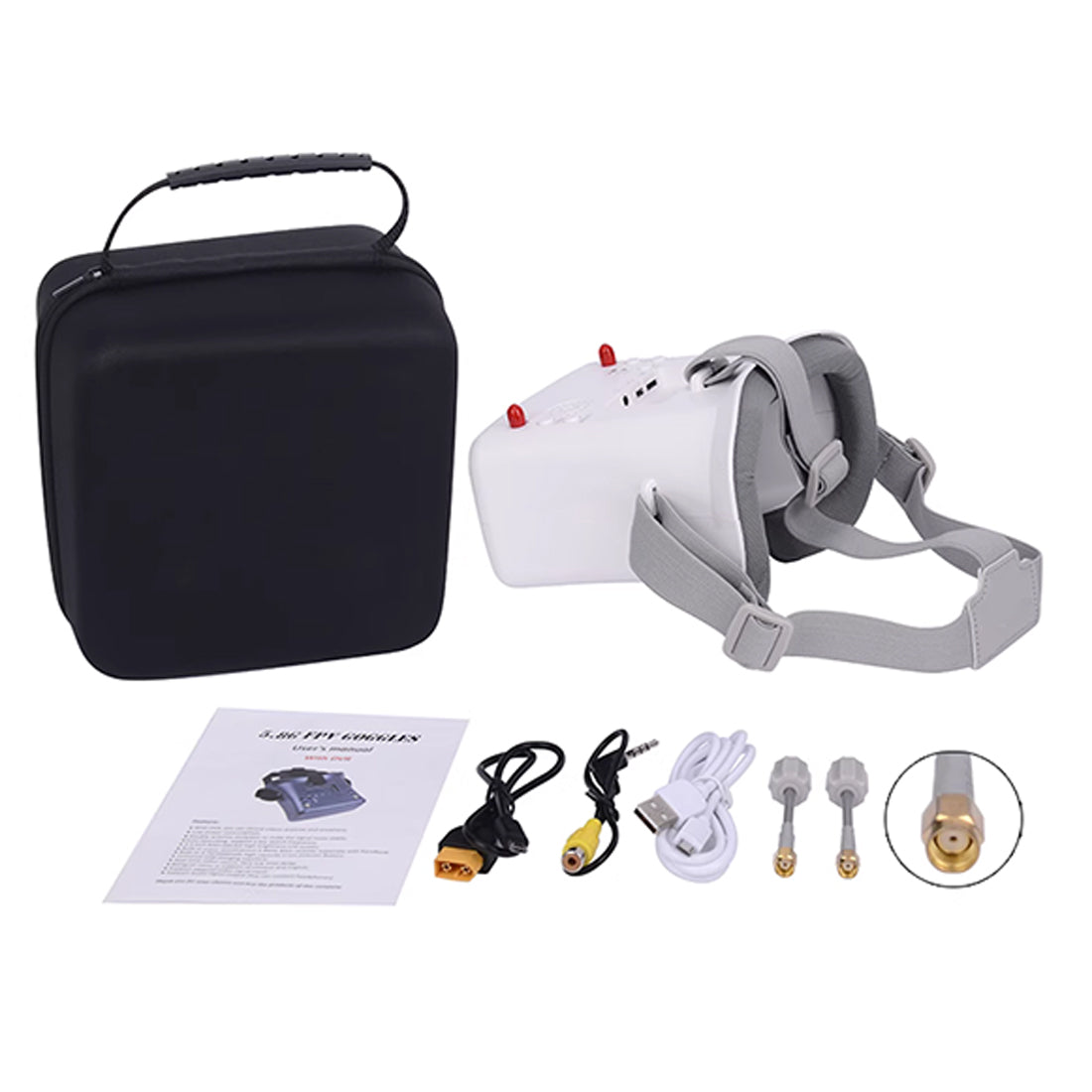 008D PRO FPV HD Goggles with Drone View DVR For Yuxiang Apache F11-s RC Helicopter - stirlingkit