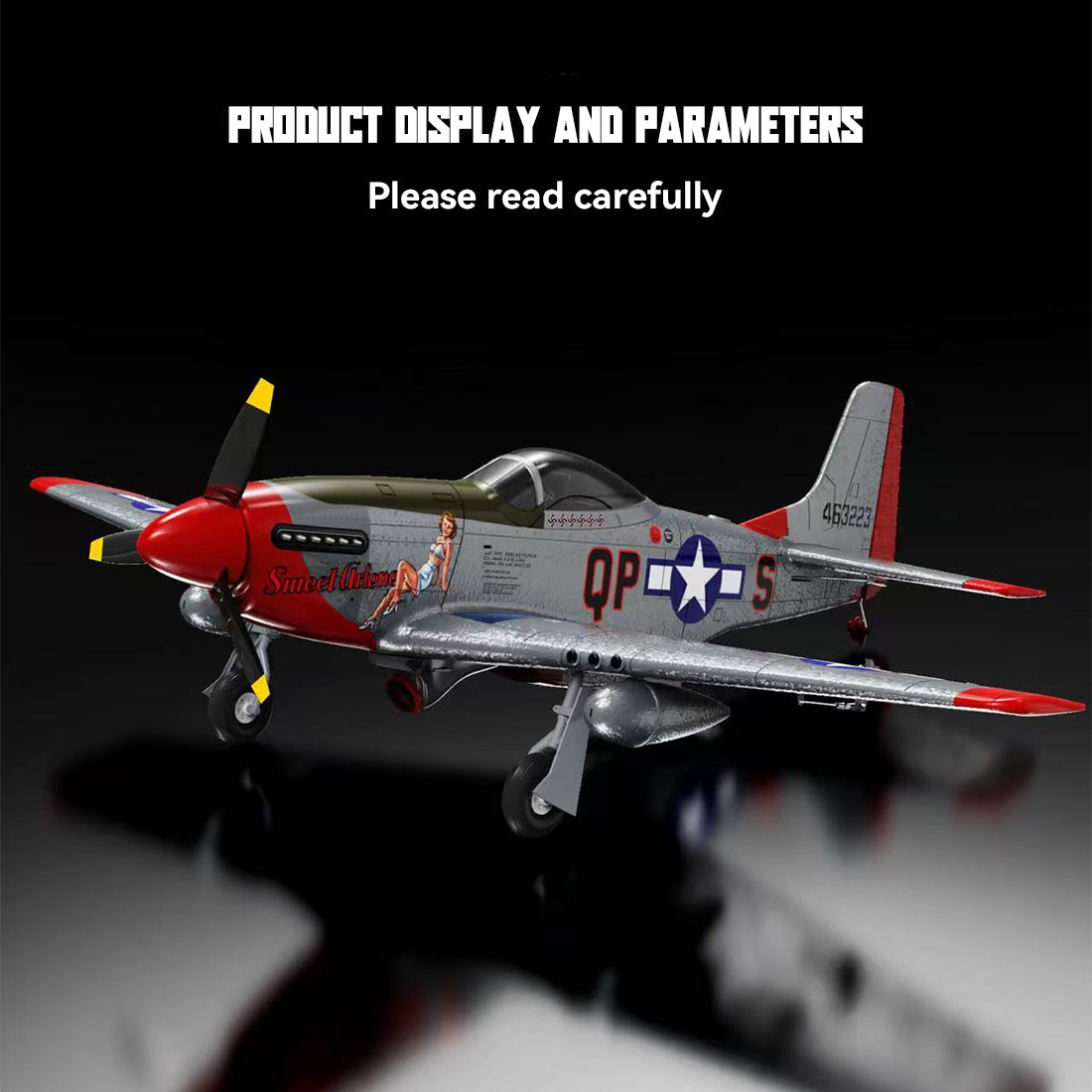 1/16 Scale Composite ARF Model Aircraft RC P-51D RTF 685mm Wingspan RCFixed Wing Aircraft - stirlingkit