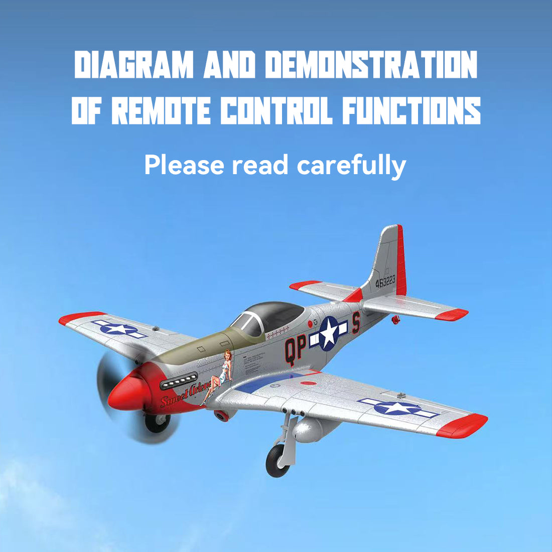 1/16 Scale Composite ARF Model Aircraft RC P-51D RTF 685mm Wingspan RCFixed Wing Aircraft - stirlingkit