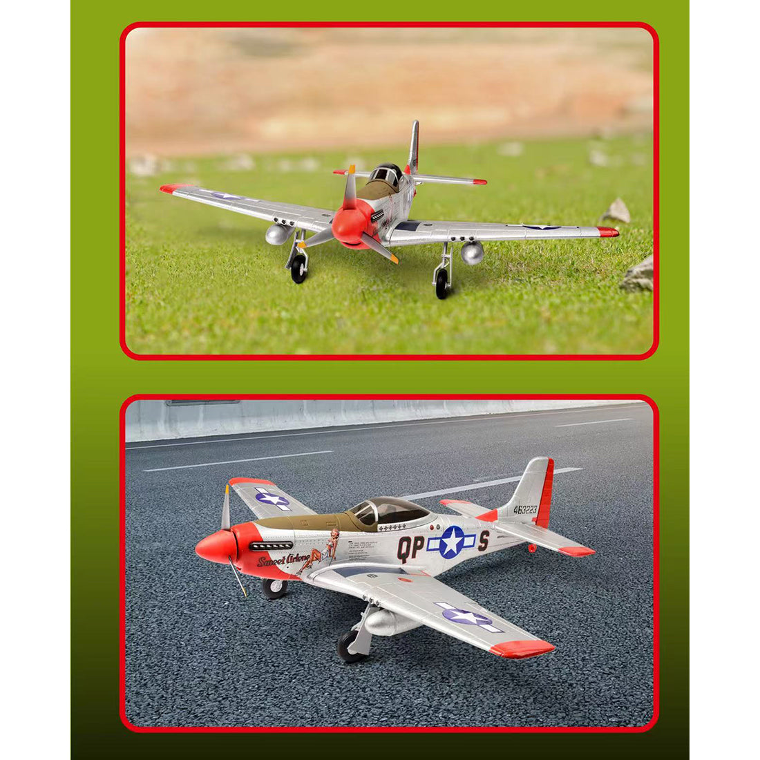 1/16 Scale Composite ARF Model Aircraft RC P-51D RTF 685mm Wingspan RCFixed Wing Aircraft - stirlingkit