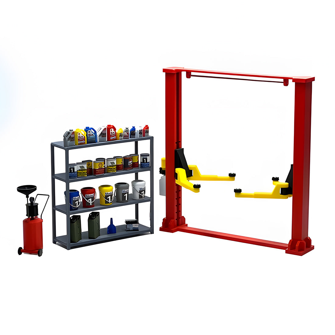 1:18 Car Repair Garage Model Kit – DIY Workshop Scene Accessories & Gift Decor