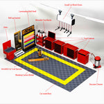 1:18 Car Repair Garage Model Kit – DIY Workshop Scene Accessories & Gift Decor - stirlingkit